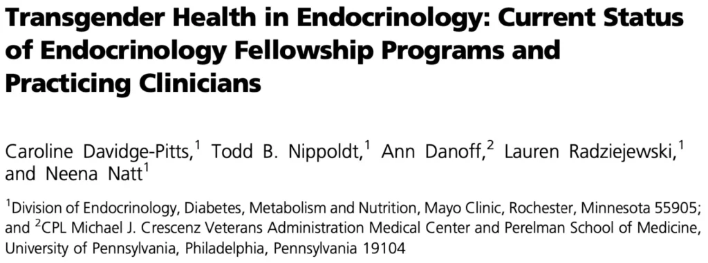 formação em trans especialistas endocrinologia